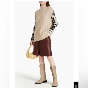 Ganni sleeveless recycled wool sweater vest